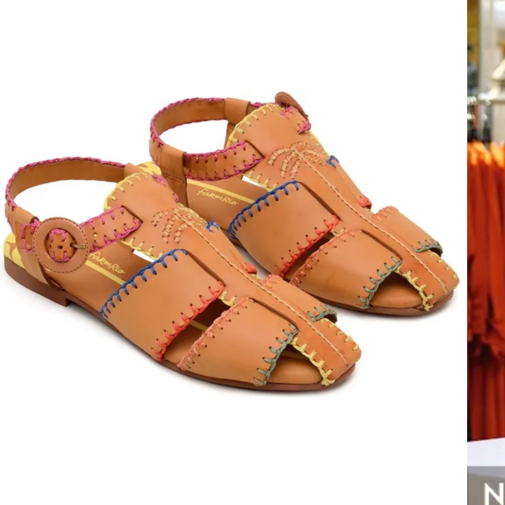 FARM Rio Multicolor Stitch Sandals